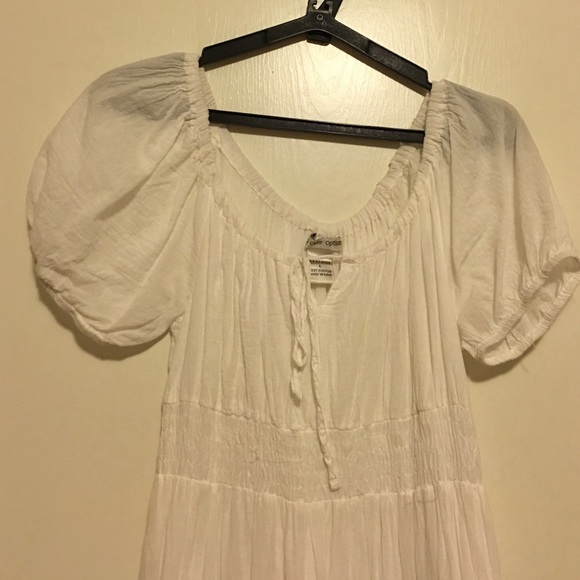 White Cotton Summer Maxi Dress - Picture 2 of 4